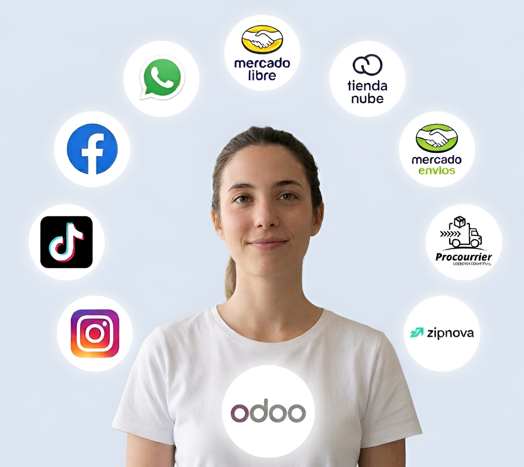 Plataformas digitales: Mercado Libre, Tienda Nube, Odoo, logística y redes sociales